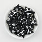 3D Black Whale Silicone Focal Beads 20pcs
