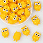 Yellow Monster 3D Silicone Focal Beads 20 pcs