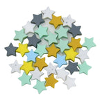 Colorful Pastel Mix Heart 14mm Silicone Beads Solid Color Matte Finish 50pcs 4