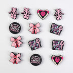 Silicone Focal Beads Dance Ballet Shoes Bow with Omg Point Your Feet 20pcs 6