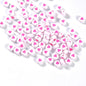 Colored Heart Acrylic Flat Round Beads 7mm Mixed Colors 200pcs 7