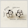 Flower Metal Beads Woven Antique Silver Tone 50pcs 3