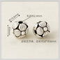 Flower Metal Beads Woven Antique Silver Tone 50pcs 3