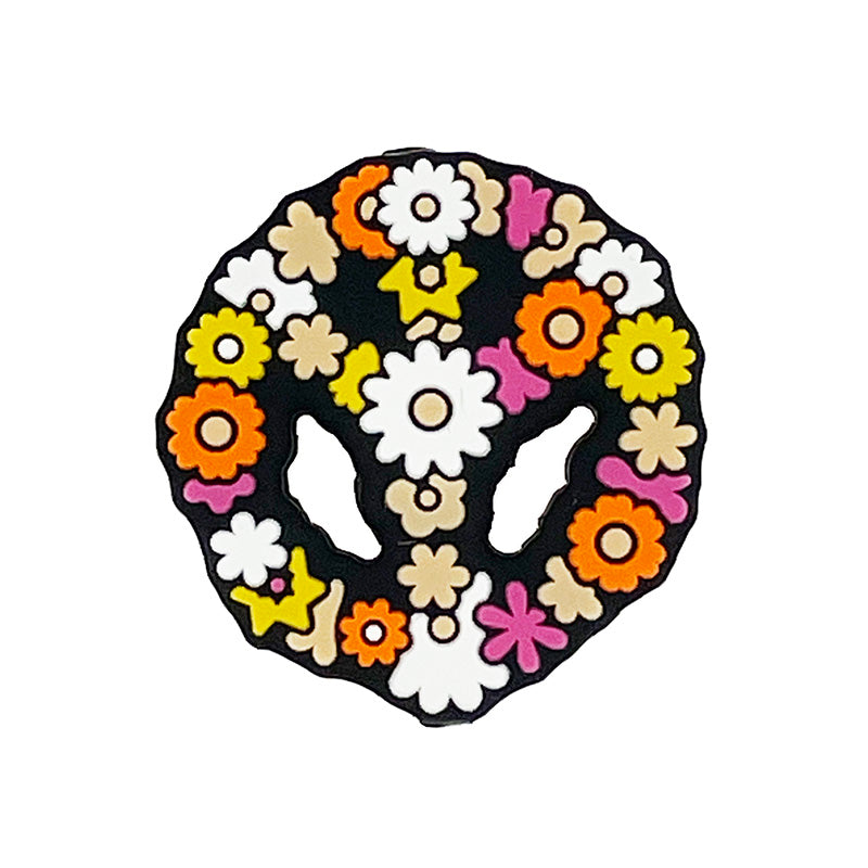 Silicone Focal Beads Wreath Vintage Daisies Star Blooms 20pcs