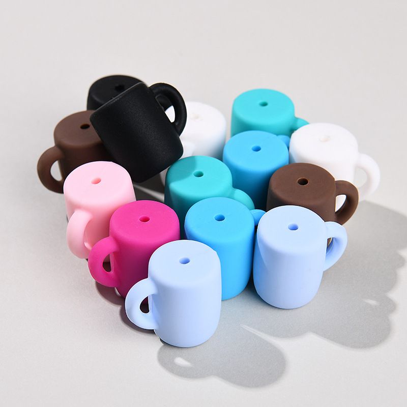 Silicone Focal Beads Cup Miniature Mug Handle Design 20pcs 2