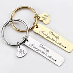 Alloy Drive Safe Couple Keychain Stainless Steel Gold Silver