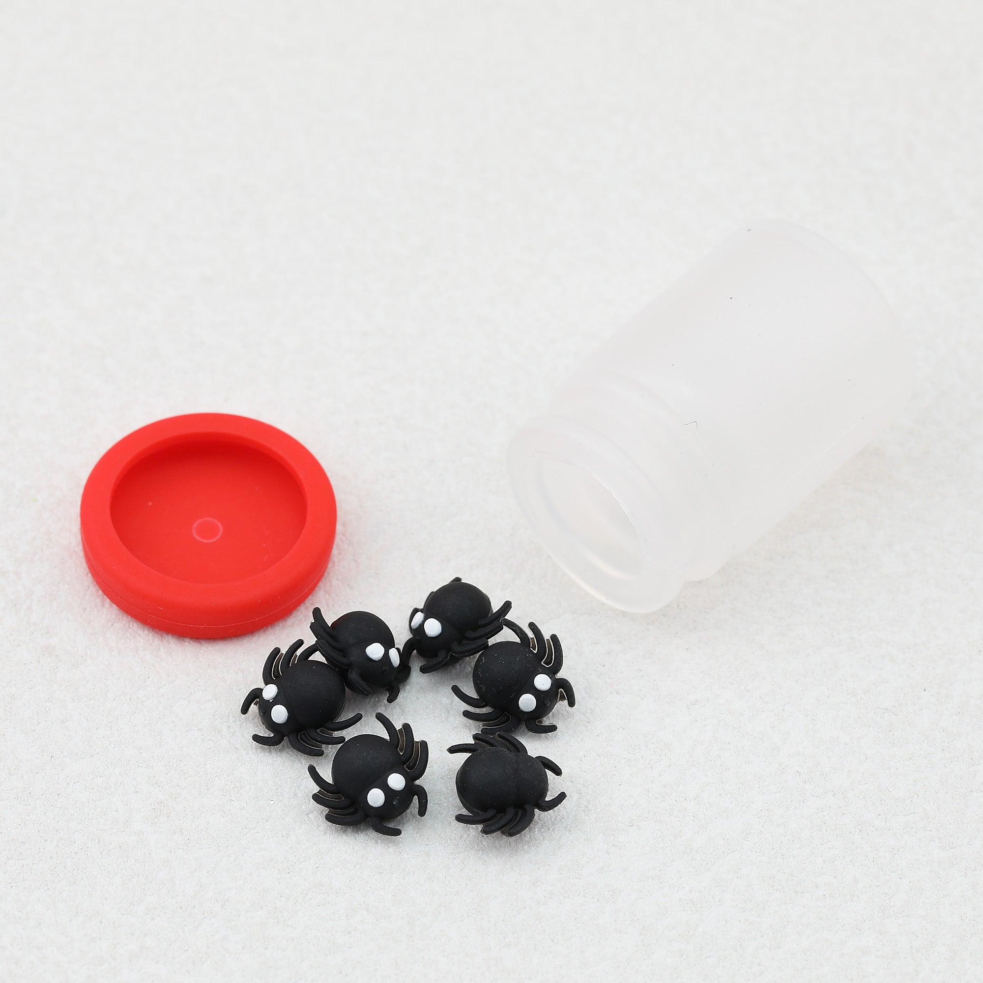 3D Halloween Black Spider Bottle Silicone Focal 20pcs 2