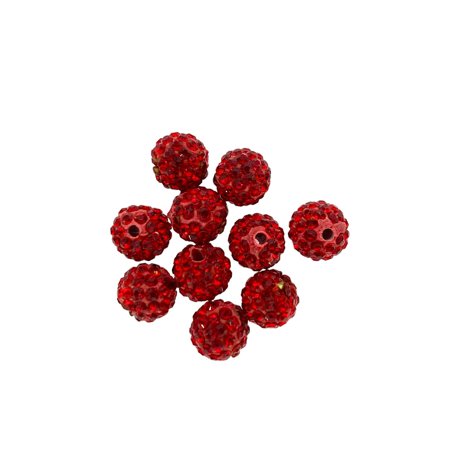 Clay Ball Rhinestone Beads 6mm Disco Sparkle 50pcs