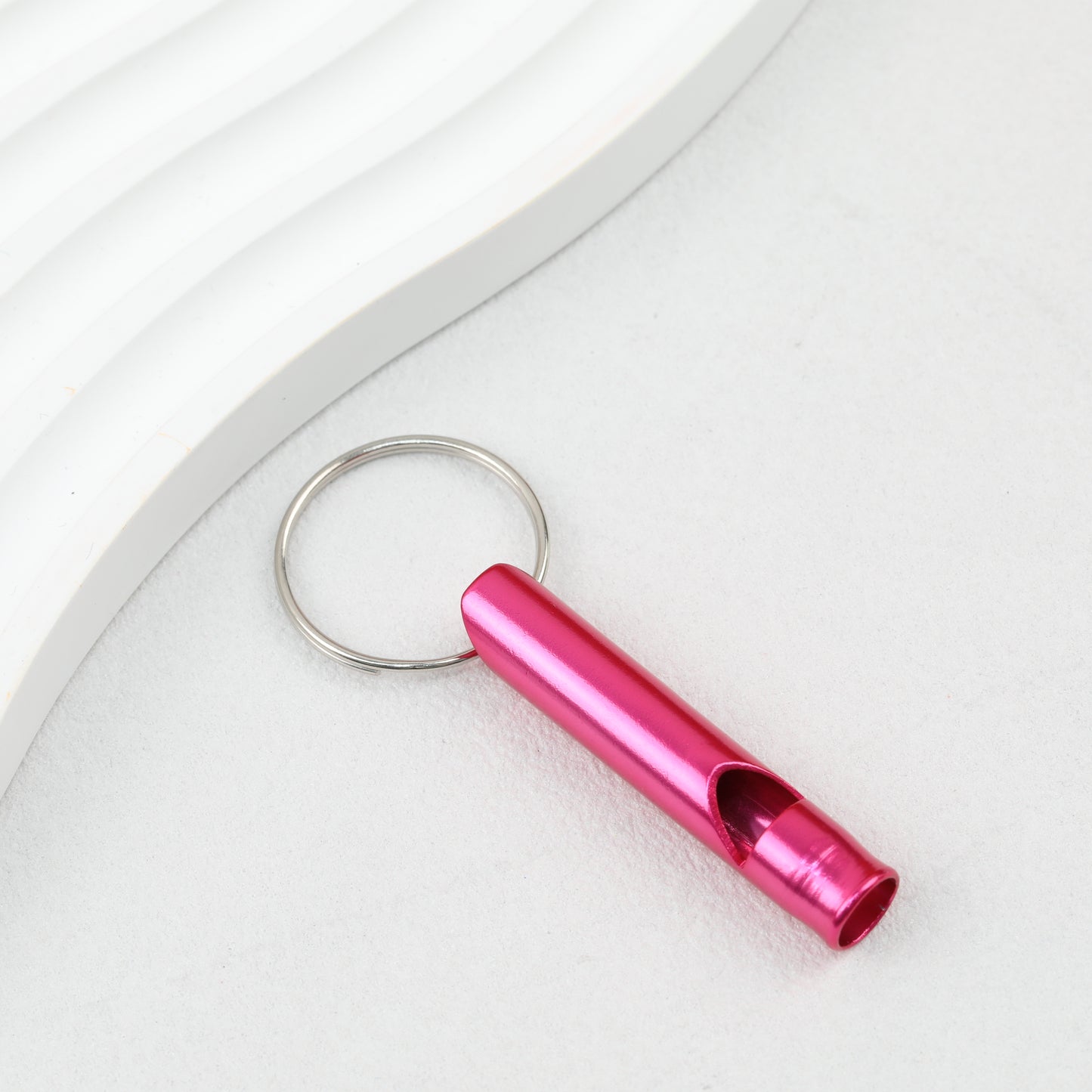 Outdoor Survival Whistle Keychain Aluminum Alloy Lightweight Durable