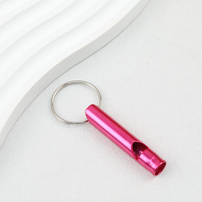 Outdoor Survival Whistle Keychain Aluminum Alloy Lightweight Durable