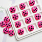 Palette Flat Acrylic Beads 16mm Glossy Raised Dot Design 10pcs 11