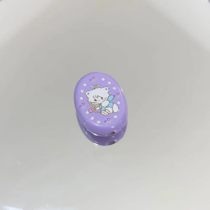 Oval Acrylic Beads 23mm Cartoon Kite Pattern Pastel Colors 10pcs 6