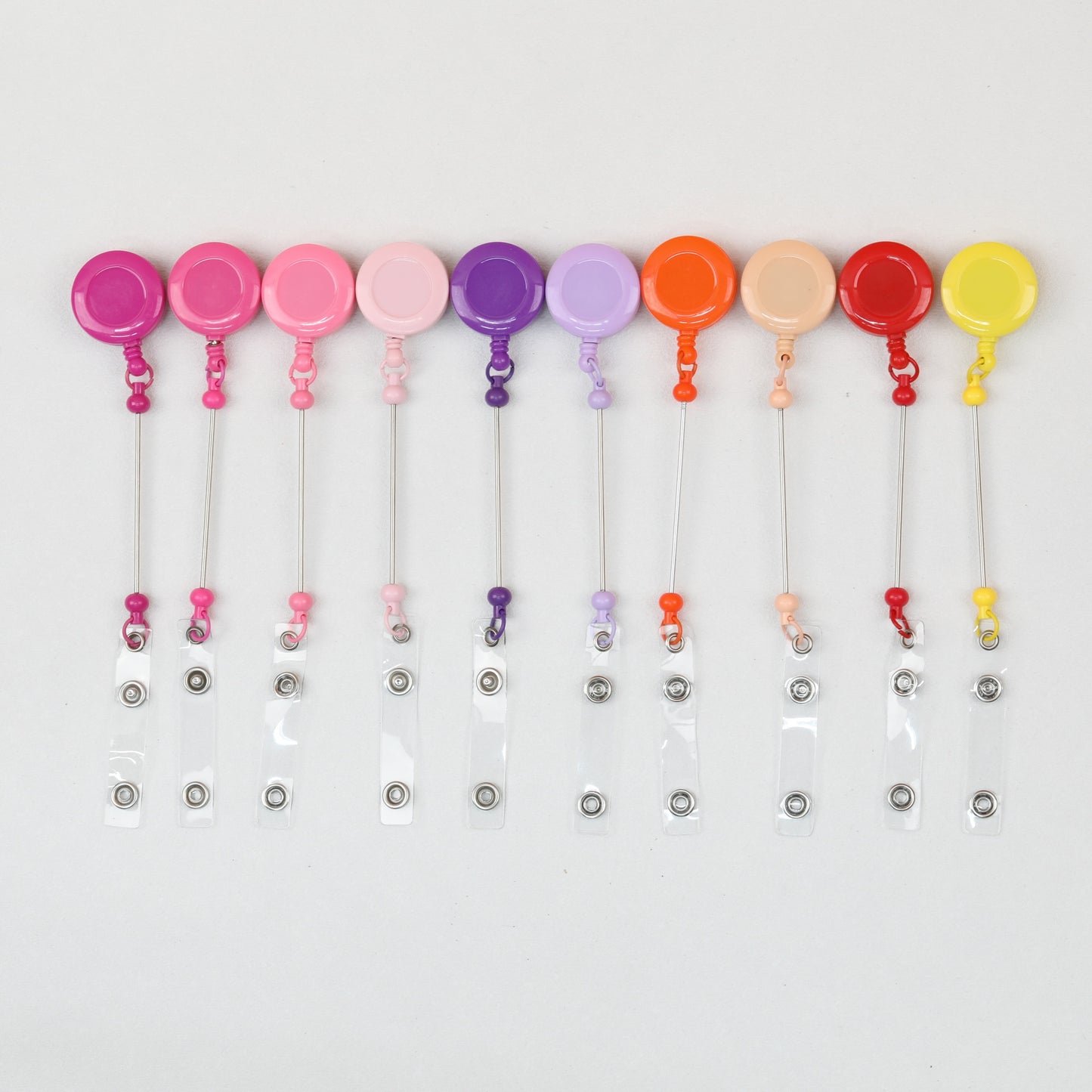 Beadable Badge Reels Retractable ID Keychain Clip