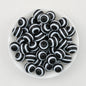 15mm Black and White Patterned Print Round Silicone Beads 50pcs 4
