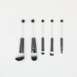 Beadable Makeup Brush Set Metal Handle Artificial Fiber Bristles 5pcs