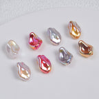 Baroque Irregular Stones Acrylic Beads 13x9mm Iridescent Mixed 20pcs 2