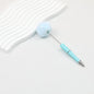 Beadable Pen Plush Pom-pom Colorful Ballpoint - Candy Blue