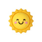 Silicone 3D Focal Beads Smiling Sun Rainbow Flowers Holding Flower Charm 20Pcs 13