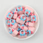 3D Pink Makeup Bag Silicone Focal Beads 20pcs