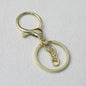 Zinc Alloy Lobster Clasp Keychain Hardware with Split Ring - Light Gold-Chain Style