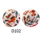 15mm Round Silicone Beads Floral Pattern Printed Design 50pcs 4