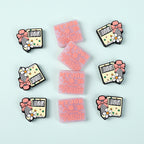 Silicone Focal Beads Library Reed Duck Book Phrase Set 20pcs 8