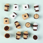 Silicone 3D Focal Beads Coffee Cup With Coffee Bean Detail 20pcs 3