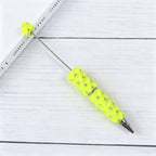 Beadable Plastic Pen with Colorful Heart and Rhinestone Design 4