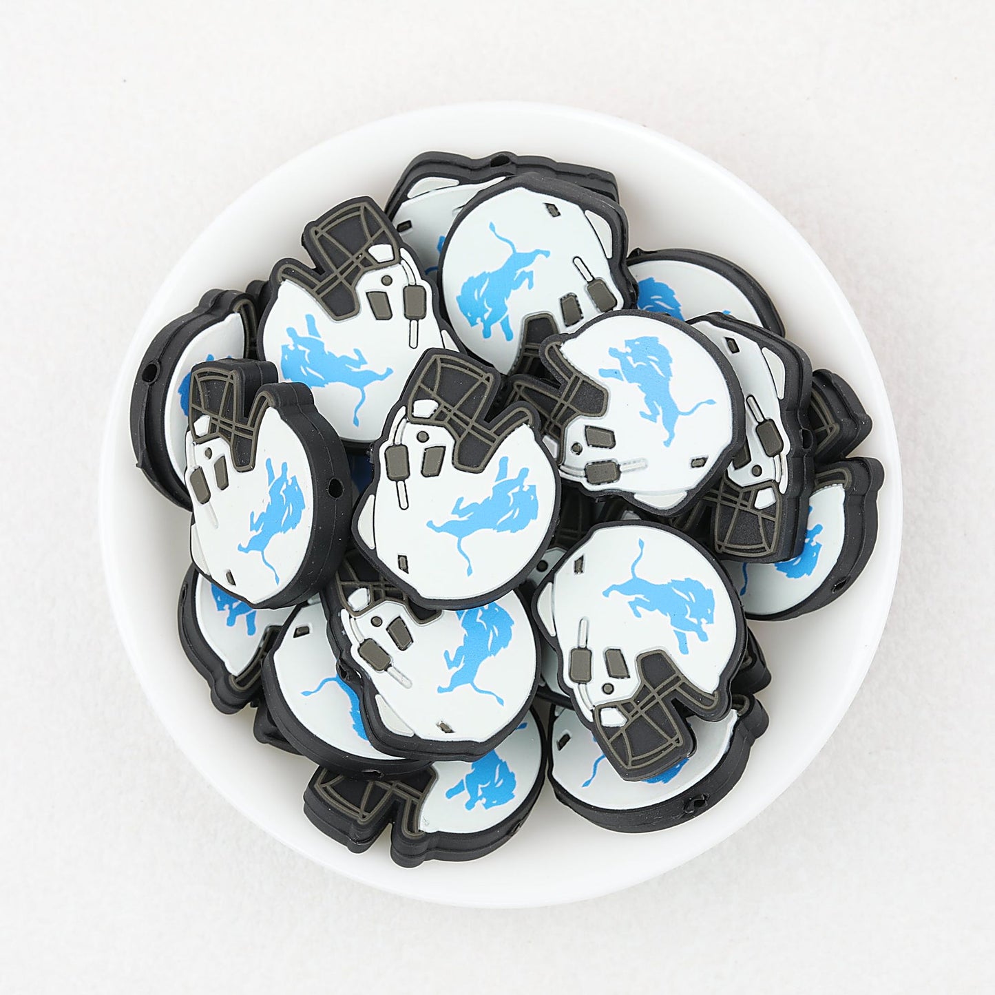 NFL Teams Silicone Focal Beads Football Helmet Design 20pcs - Team 12
