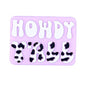 Silicone Focal Beads Howdy Yall Cow Print Lettering 20pcs 3