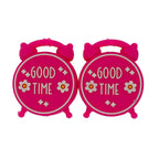 Silicone 3D Focal Beads Good Time Clock Raised Lettering