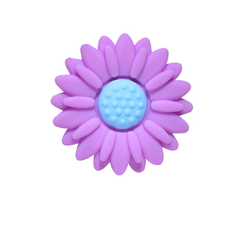 Silicone Focal Beads Daisy Sunflower Round Layout 20pcs 10