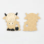 Highland Cattle Silicone Teether Beads Brown and Light Yellow 1 Pcs - Light Yellow