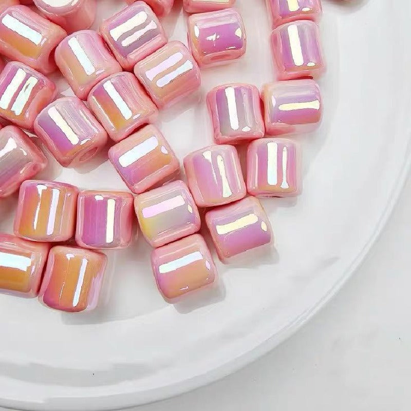 Glossy Tube Acrylic Beads 16mm Vibrant Colors 10pcs 4