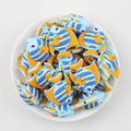 3D Colorful Striped Fish Silicone Focal Beads 20 pcs