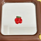 Painted Cherry Acrylic Beads 18mm Baking Labub Kitty Pattern 10pcs 2