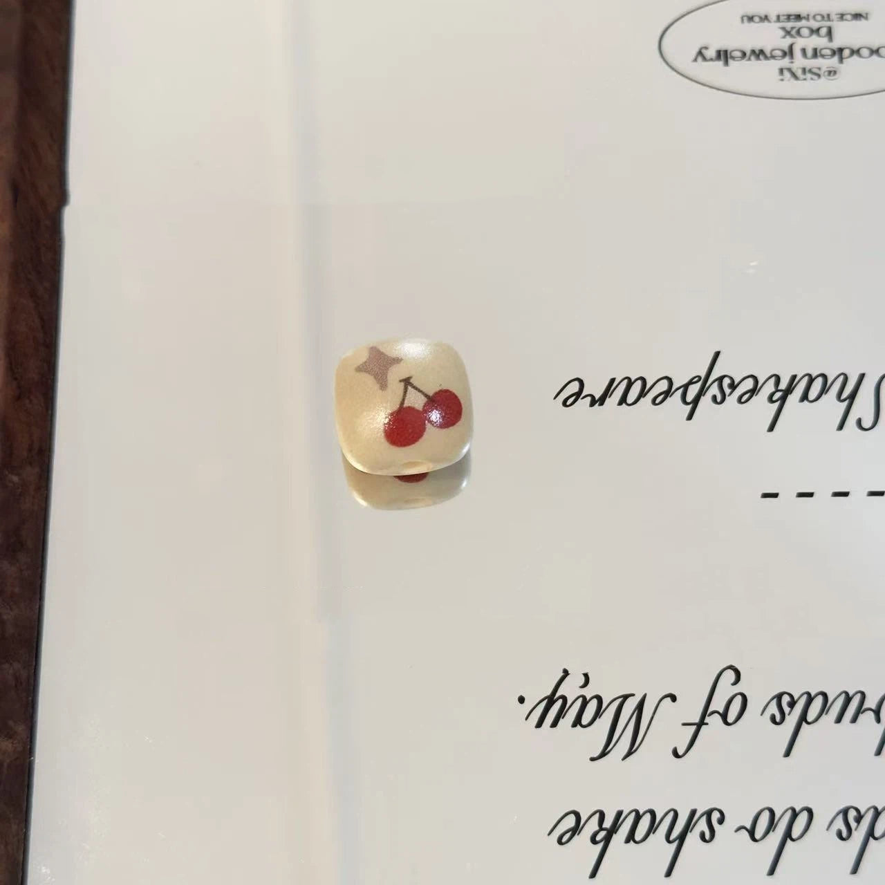 Square Acrylic Beads 16mm Hello KT Bun Creamy Dessert Motifs 10pcs 4