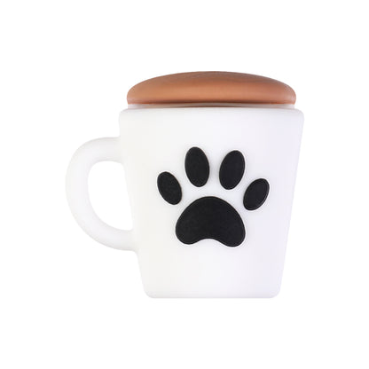 3D Coffee-Themed Silicone Focal Beads Cute Coffee Cups 20pcs 12