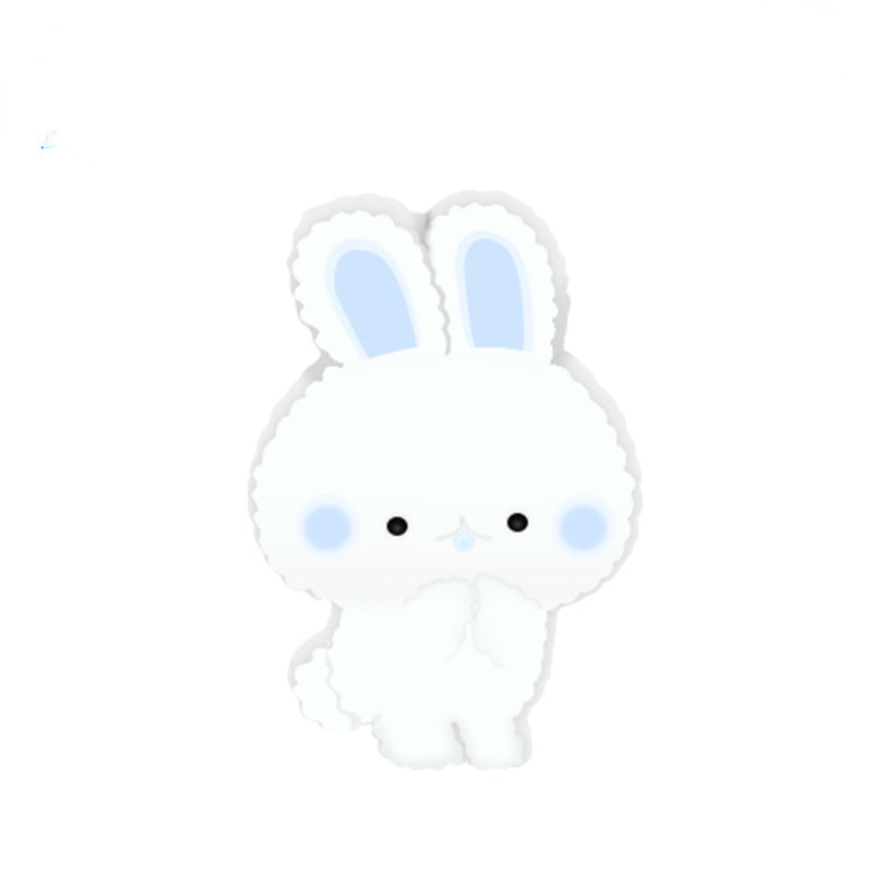 Silicone Focal Beads Rabbit Pastel Cheeks Detailing 10pcs 7