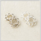 Alloy Flower Spacer Beads 11mm Multi-Hole Tibetan Style 100pcs