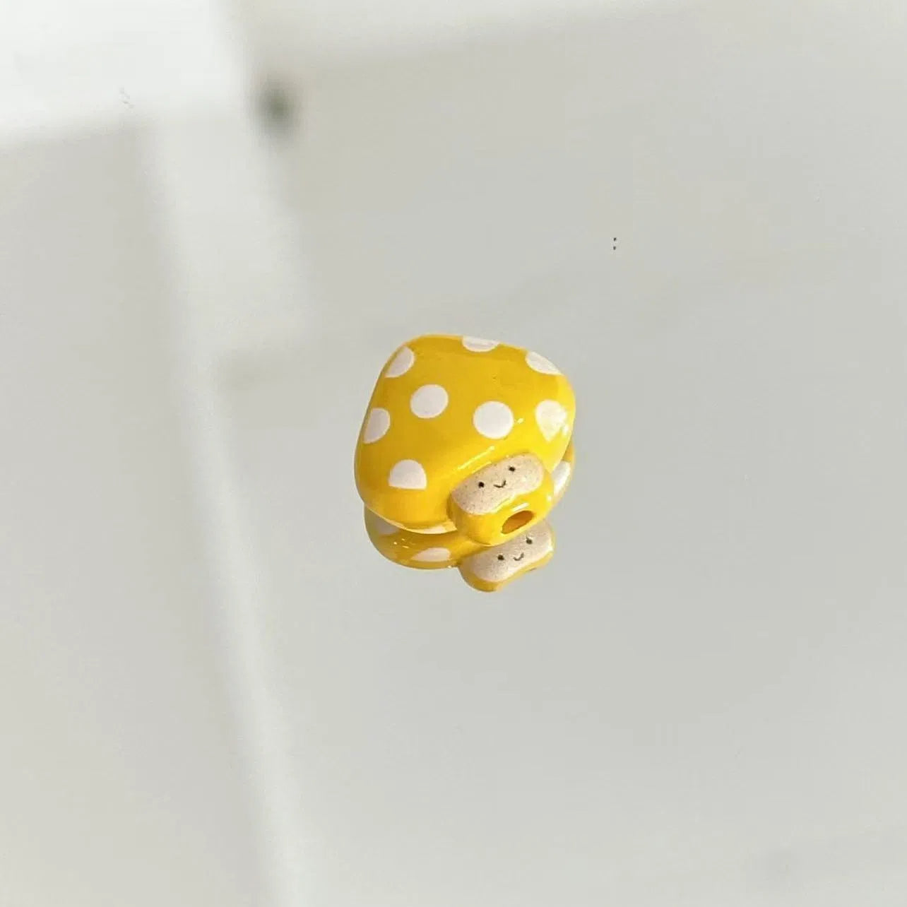 Painted Mushroom Acrylic Beads 20mm Colorful Polka Dot 10pcs 6