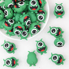 Green Monster 3D Silicone Focal Beads Toy Design 20pcs
