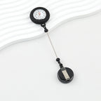 Beadable Retractable Badge Reel Watch Glow In The Dark Silicone Case Easy Pull Buckle - Black