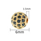 Fancy Zirconia Paved Brass Round Beads 6mm 8mm 10mm 30pcs 25