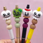 Silicone 3D Halloween Skull and Teeth Apple Focal Beads 20pcs 2