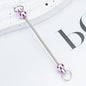 Beadable Keychain Pole Metal Electroplated Vibrant Colors 39
