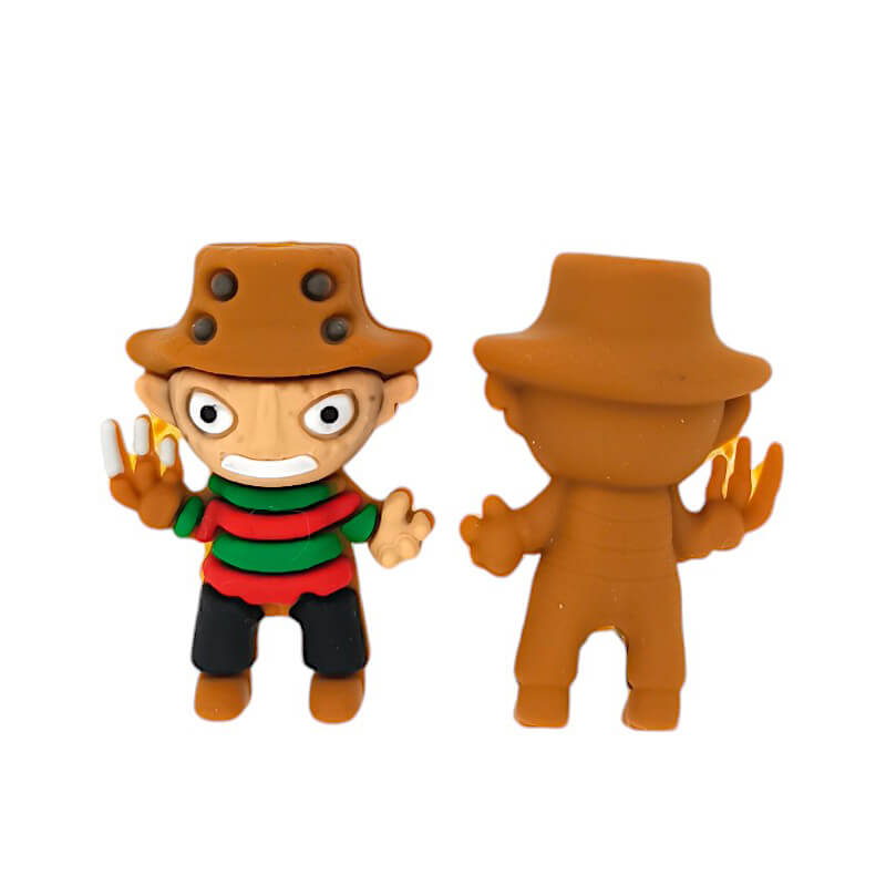 Silicone 3D Focal Beads A Nightmare Elm Street Freddy Krueger Front Facing