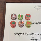Christmas Theme Flat Embossed Acrylic Beads 14mm 20pcs