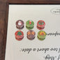 Christmas Theme Flat Embossed Acrylic Beads 14mm 20pcs
