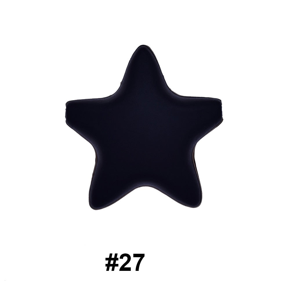 Star Shaped 45mm Silicone Beads Smooth Surface 50pcs 12